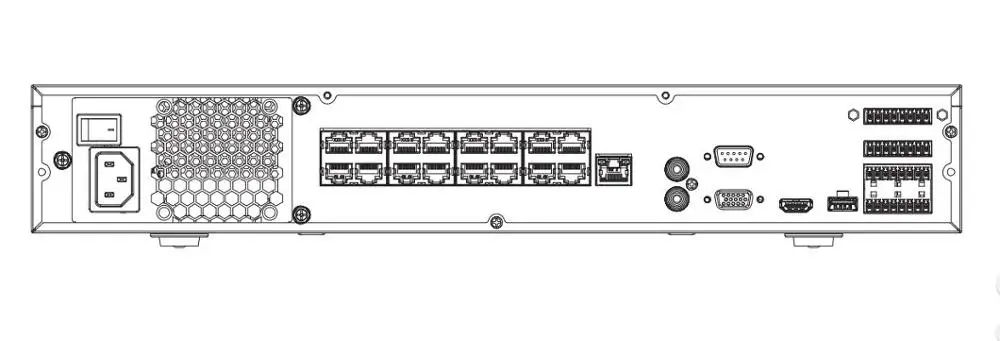 Сетевой видеорегистратор Dahua POE NVR NVR4416-16P-I 16-канальный видеорегистратор 1.5U 16PoE AI Сетевой Видео Регистраторы 16 каналов, на возраст от 1 года до 8 лет PoE Порты поддержка ePoE и EoC