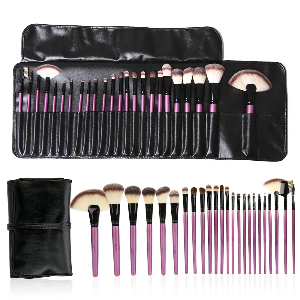 

Abody Professional 24Pcs Makeup Brush Set Foundation Eye Face Powder Cosmetic Brush Kit Make Up Brushes Tools + Cosmetic Bag