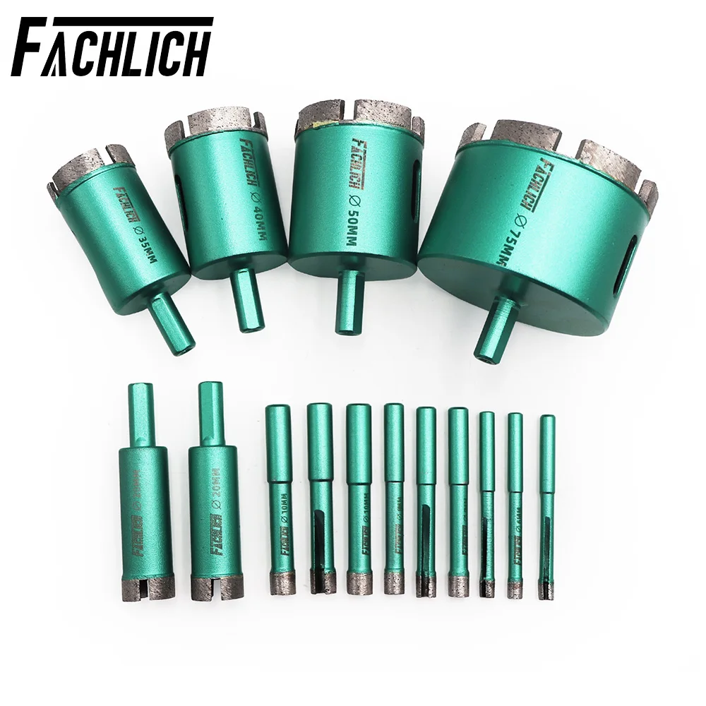 FACHLICH 2pcs Welded Diamond Drilling Core Bits For Marble Granite