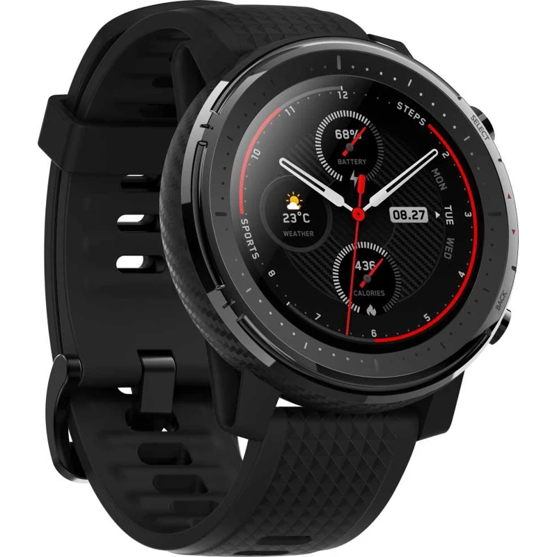 Смарт часы AMAZFIT Stratos 3 48.6мм 1.34&quot черный/черный|Смарт-часы| |