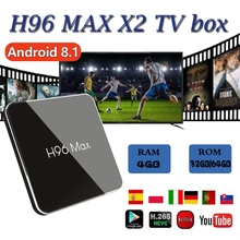 NEW Smart TV Android TV BOX H96 Max x2 Amlogic S905X2 4GB 32GB 64GB 2.4G&5.8G Wifi 2G 16G Set top box Bluetooth HD Youtube