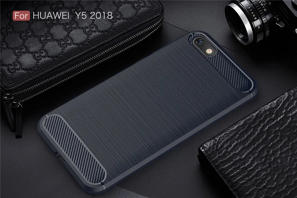 Чехол Thouport для huawei Y5 Y5 Prime Lite бизнес углеродного волокна Мягкий силиконовый чехол для huawei Y5 чехол