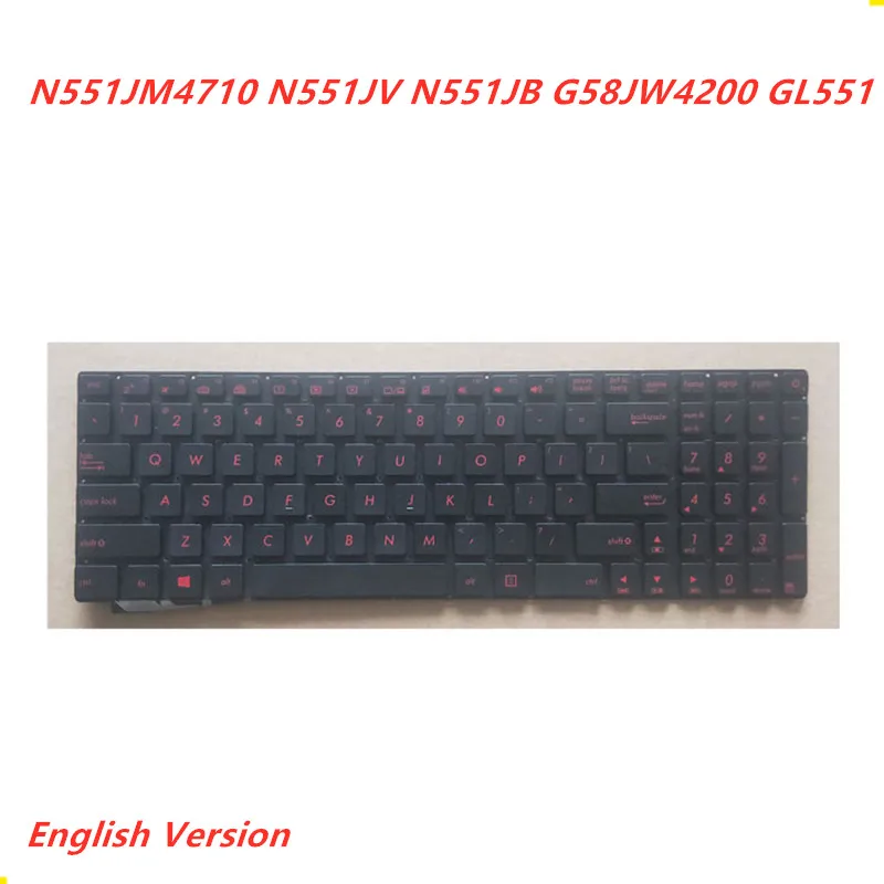Laptop English Keyboard For Asus N551JM4710 N551JV N551JB G58JW4200 GL551 notebook Replacement layout | Компьютеры и офис