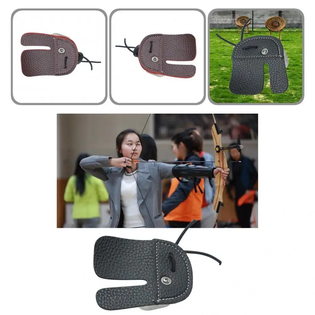 Archery Finger Tab Anti Slip Exquisite Appearance Shooting Practice Gear Finger Protect Guard Archery Tab for Training