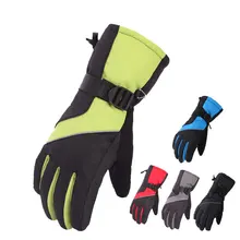 Зимние лыжные перчатки женские флисовые ПУ Нескользящие Sonw водонепроницаемые перчатки мужские теплые уличные сноуборд Женская лыжная спортивная одежда