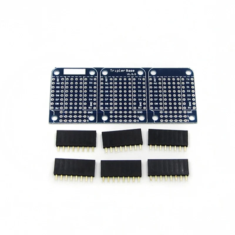 5 шт. для Arduino совместимый Тройной щит для WeMos D1 Дуа двухсторонний Perf доска