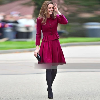 

New Fashion High Quality Single Breasted Top Loose Half Skirt Vintage Elegant Chic Party Work Casual Women'S Sets