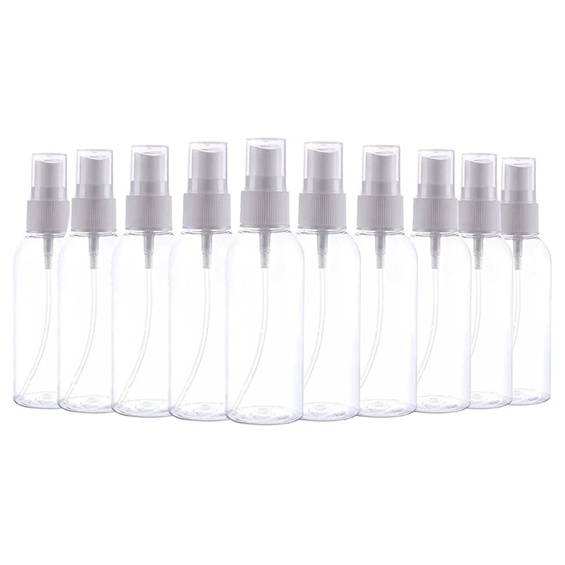 

10Pcs Plastic Clear Spray Bottles Refillable Bottles 80Ml Refillable Fine Mist Sprayer for Essential Oils Travel