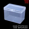 9cm Rectangle PP plastic box thicken translucent hardware screw parts storage box QTY 1PCS 1