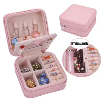 

Multifunctional Double-layer Jewelry Box Waterproof Imitation Leather Case N58F