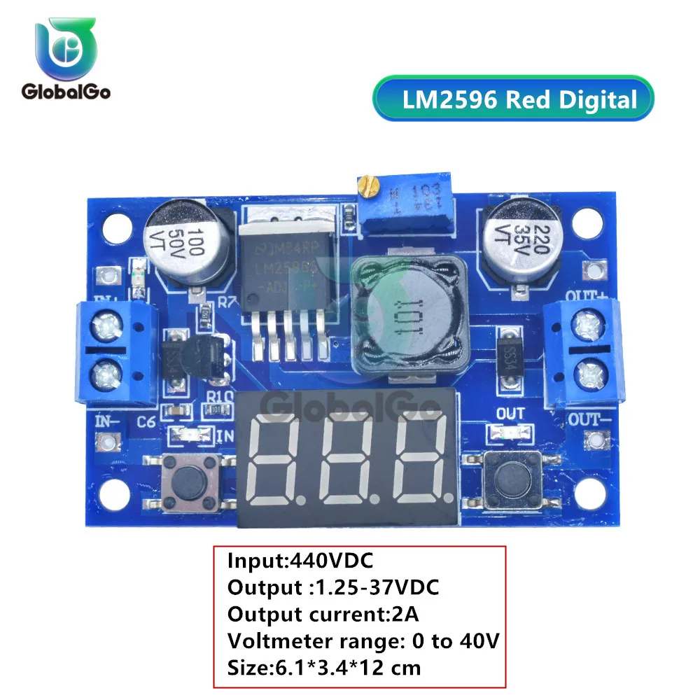Регулируемый 4,5-40 в двойной USB зарядное устройство понижающий преобразователь LM2596 LM2596S Step понижающий блок питания Регулятор модуль доска вольтметр