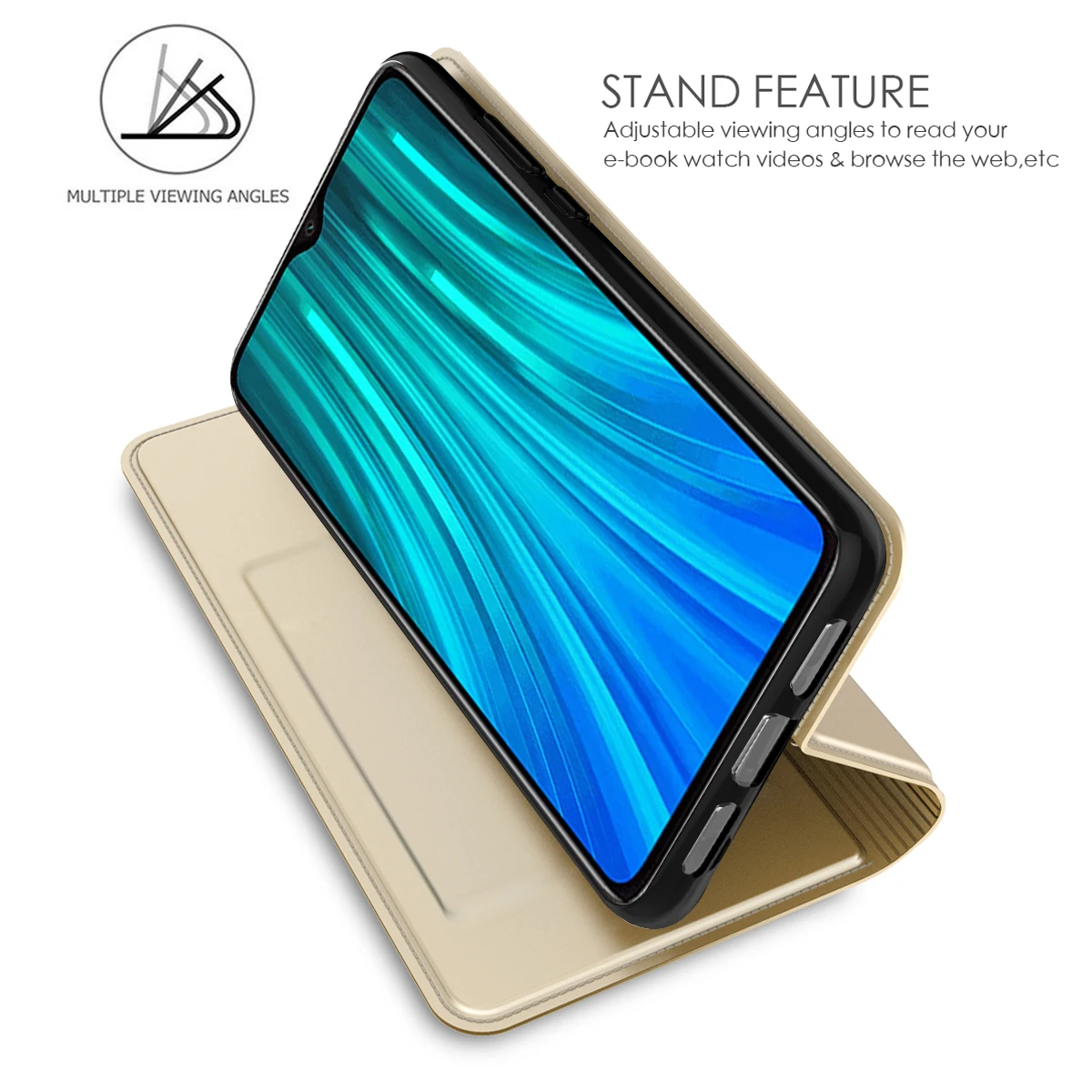 Для Xiaomi Redmi Note 8 Pro Note 8 из искусственной кожи ультра тонкий флип защитный чехол с отделением для карт и чехол-подставка Fundas