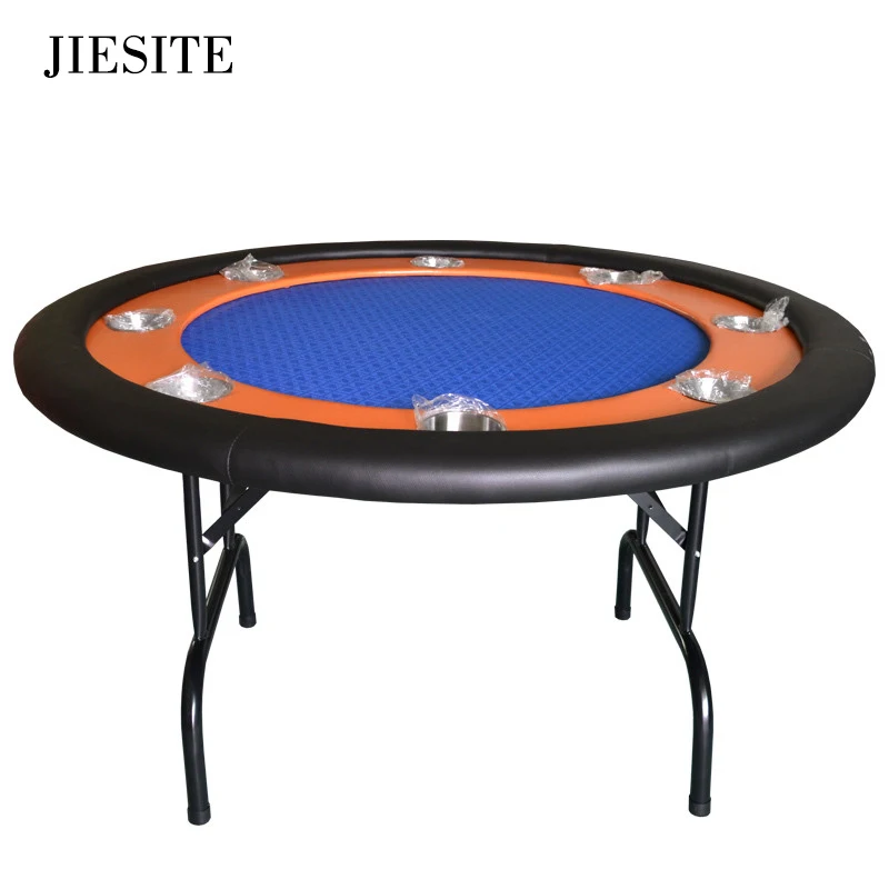 JIESITE-132*132*76 см 4 цвета красный/синий/зеленый/черный складной стол для казино Техасский Холдем баккара круглый tale с 8 игроков