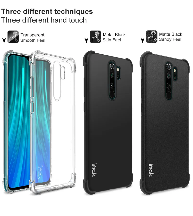 Матовый чехол Imak Для Redmi Note 8 ТПУ с воздушной подушкой противоударный накладка для