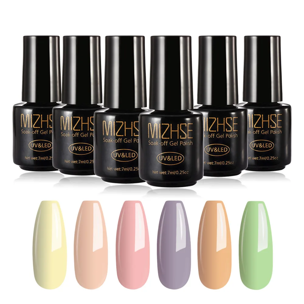 7ML P06 MIZHSE, 18 мл, Гель-лак, Гель-лак, УФ-гель, светодиодный, лампа, Гель-лак, дизайн ногтей, 6 шт. в наборе, горячая Распродажа, лак, смола, цвет, грунтовка - Цвет: 7ML P06