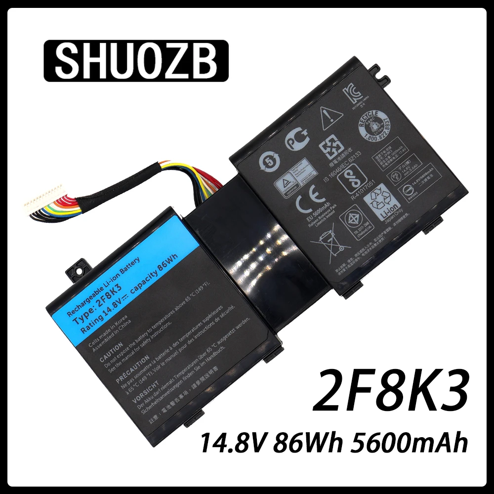 Аккумулятор для ноутбука DELL Alienware 17 17X 18 18X M18X M17X ALW18D-1788 KJ2PX G33TT 0KJ2PX 0NU209 Tablet 14 8 V 86WH 2F8K3