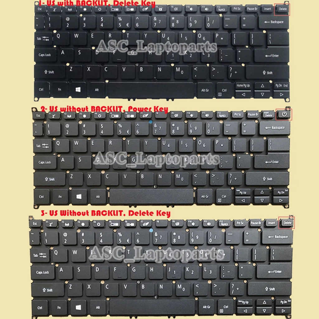 

New US English QWERTY Keyboard for Acer Spin 5 SP513-52 SP513-52N SP513-52NP SP513-53N Laptop Keyboard BACKLIT without Frame