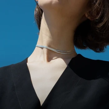 

Timeless Wonder Brass Geo Wrap Choker Necklace Women Jewelry Punk Gothic Boho Designer Top Statement Ins Trendy Hip Hop 8372