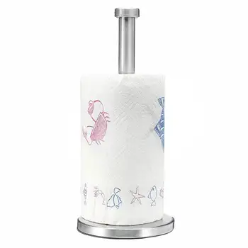

New Rolls-steel-Easy-Dispenser-Standard-Modern-Weighted-Stainless-One-Handed-Tear-Holder-Base-Towel-Stand-Kitchen-Paper-Up