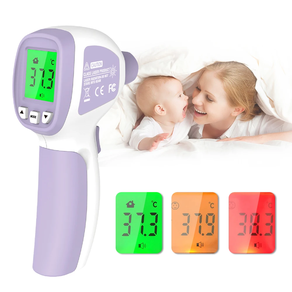 

LCD Digital IR Thermometer infrared Non-contact Forehead Thermometer Fever Thermometer Dual Mode Temperature Meter Fever Alarm
