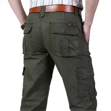 Теплые брюки карго мужские хлопковые свободные брюки с несколькими карманами военные повседневные брюки комбинезоны армейские зеленые брюки джоггеры плюс размер 44