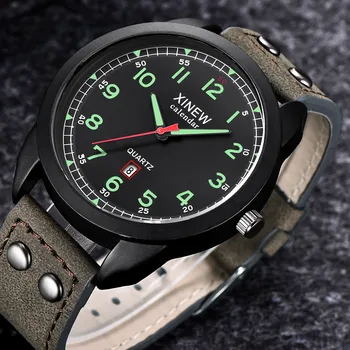

Leather Strap Simple Calendar Luminous Dial Outdoor Men's Quartz Watch Relogio Masculino Watch Men Reloj Hombre Bayan Kol Saati