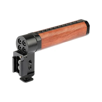 

HDRIG Top Cheese QR Handle Wooden Grip with Shoe Extender Adapter for Camera Cage