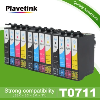 

Plavetink 3 Set T0711 T0712 T0713 T0714 XL Printer Ink Cartridge For Epson T0711XL Compatiable For Epson Stylus D120 DX7400 DX7450 DX8400 DX8450 DX9400F SX205 Printer