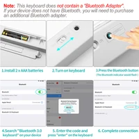 French Bluetooth Keyboard Mouse Combo AZERTY Wireless Bluetooth Mice Ultra Slim Mute for Mac iPad iPhone iOS Android Windows - Image 6
