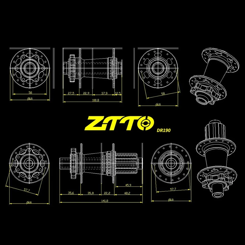 Ztto велосипедные ступицы алюминиевые Mtb дисковые тормоза ступицы 36 H 36 отверстие трещотка через ось Quick Release Xd 142 12 100 135 54T 4 герметичный подшипник