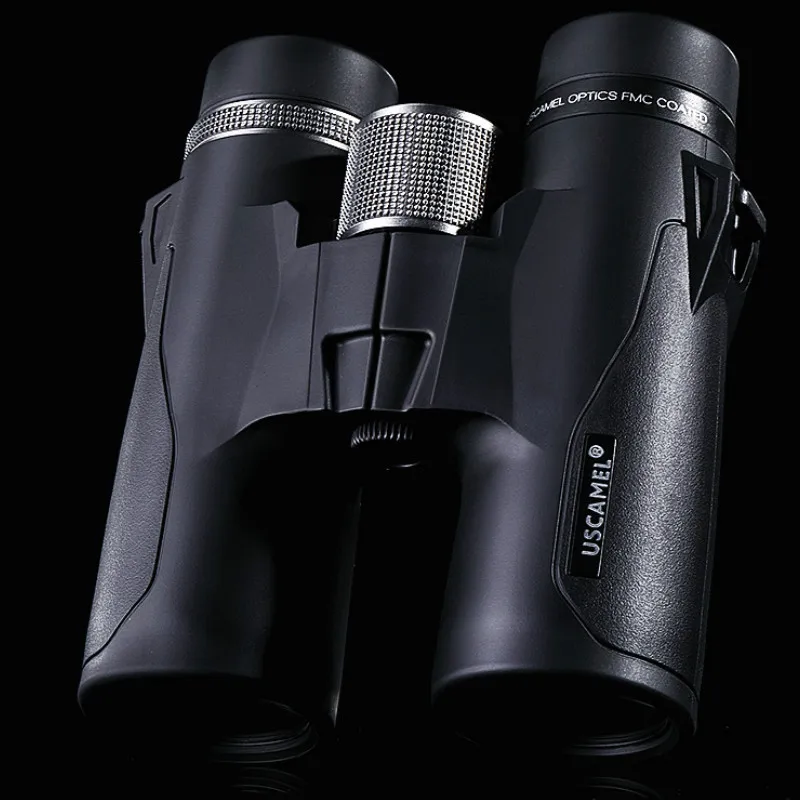 USCAMEL 10x42x8x42 HD BAK4 военные бинокли высокой Мощность телескоп Профессиональный Охота Спорт на открытом воздухе наблюдения за птицами - Цвет: Black 10x42