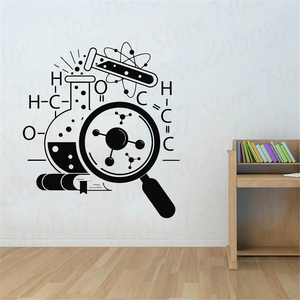 

Vinyl Wall Decal Science School Chemistry Scientist Stickers Removable Wall Decals Home Decor WL941