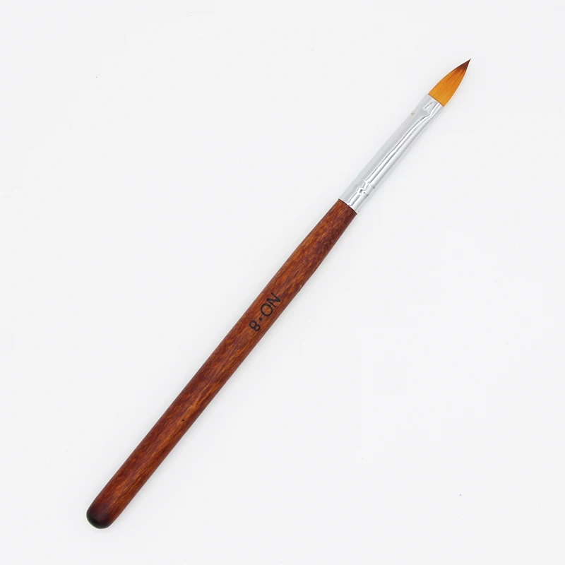 acrylic brush size8 Кисть для ногтей художественная акриловая ic Nails Kolinsky Pincel 3D акриловая пудра Pinceau acryl ique Ongle Pinceles Para acryl Penselen pennelli - Цвет: acrylic brush size8
