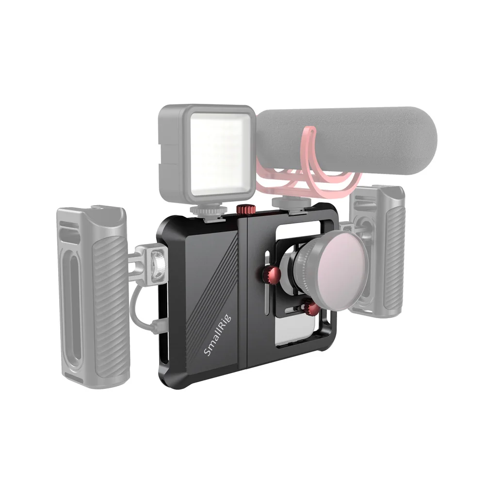 SmallRig Vlog SmallRig Käfig Professionelle Universal Handy Käfig w/Kalten Schuh Halterung für Mikrofon-licht Befestigen 2494