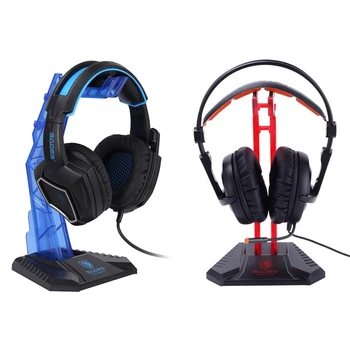 

HOT-Sades 2 Pcs Headset Stand Bracket Holder-Red & Blue