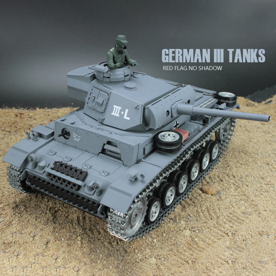 1:16 German III L Tank 2.4G Remote Control Model Military Tank With Sound Smoke Shooting Effect - 3 Type Edition