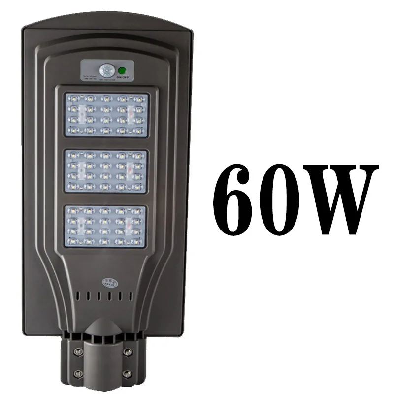 60W 20/40/60/светодиодный настенный светильник IP65, солнечный уличный светильник, радиолокационный, 2 в 1, постоянно яркий и индукционный солнечный датчик, пульт дистанционного управления - Испускаемый цвет: 60W