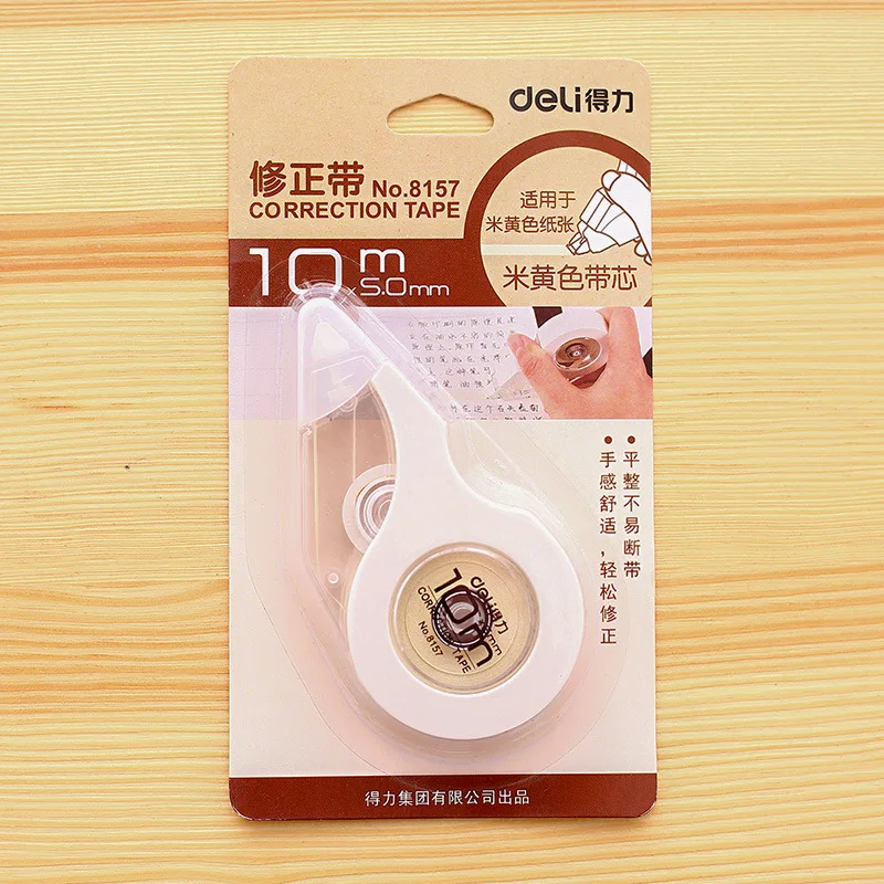

Deli 8157 Beige Correction Tape Beige Tapecore Large-Volume for Student Correction Tape Corretion Pen/fluid Correction Tape