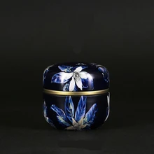 Банки многофункциональные в китайском стиле с крышкой круглые металлические кофейные мини-Ящики для хранения вакуумный мешок баночка