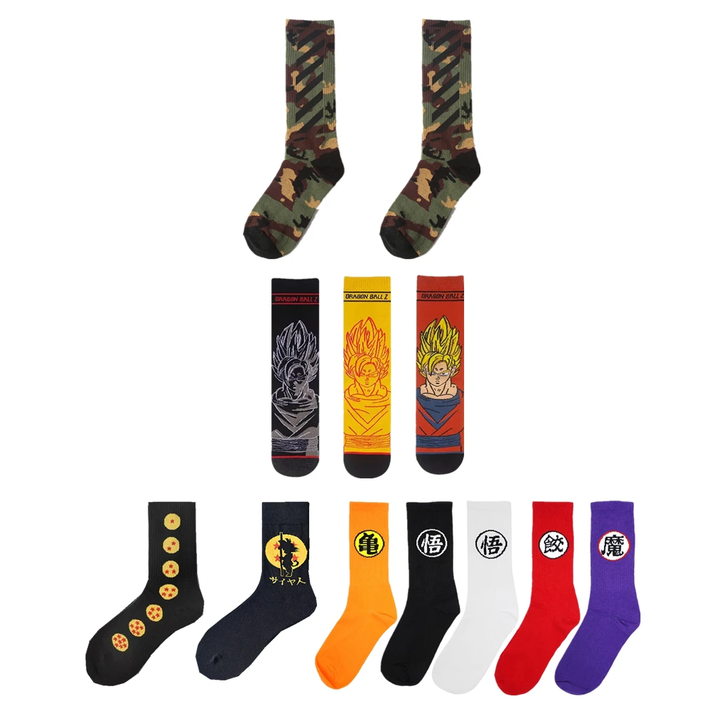 Men's Justice League Batma cartoon socks personality dragon z ball socks street trend sports skateboard cotton happy funny socks