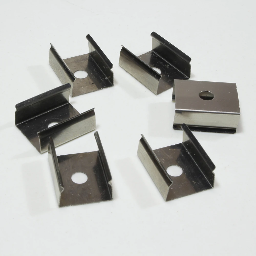 metal bracket for led strip light OEM Custom Stainless Steel U Shape Mounting Bracket for LED Strip Light afbeelding