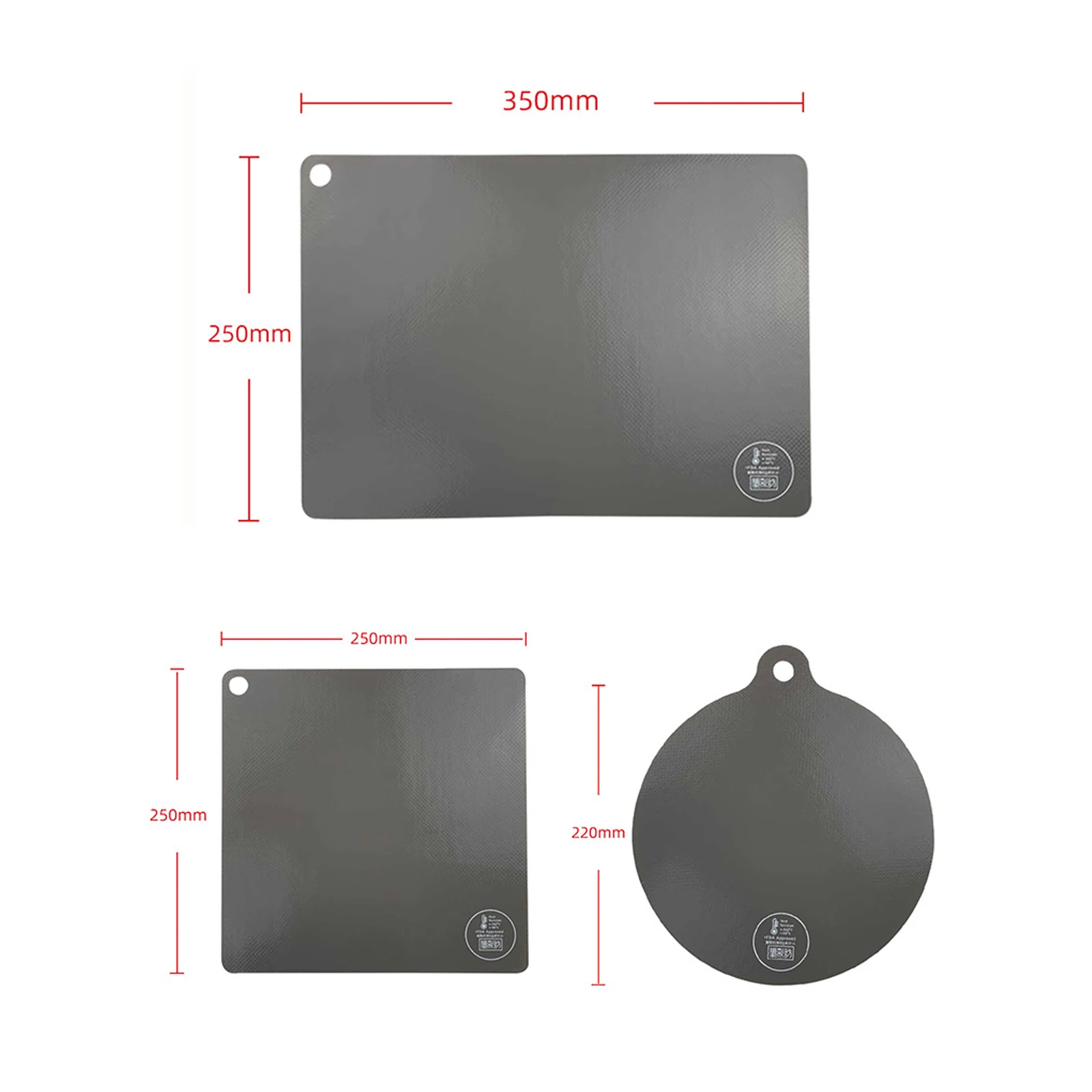 Black Pink Square Round Silicone Thermal Insulation Pad For Induction Cooker, Non-Slip Anti-Fouling Oil-Proof Protection Tools