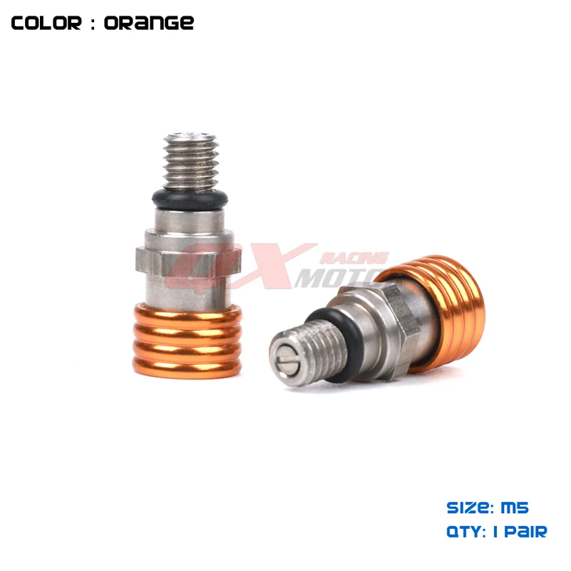 Orange M5* 0,8 Байк Мотоцикл Мотокросс вилка воздушный клапан для KX125 KX250 KXF250 KXF450 KLX250 KLX450 - Цвет: Orange