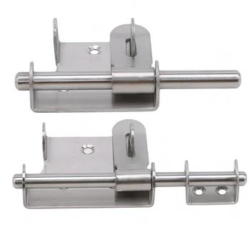 

4/6 Inch Stainless Steel Hardware Door Lock Barrel Bolt Latch Padlock Clasp Set Brushed Stainless Steel