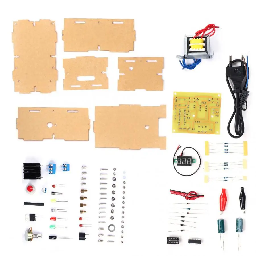 AC 220V ЕС разъем LM317 Регулируемое напряжение блок питания комплект для DIY DC 1,25-12 V Выход