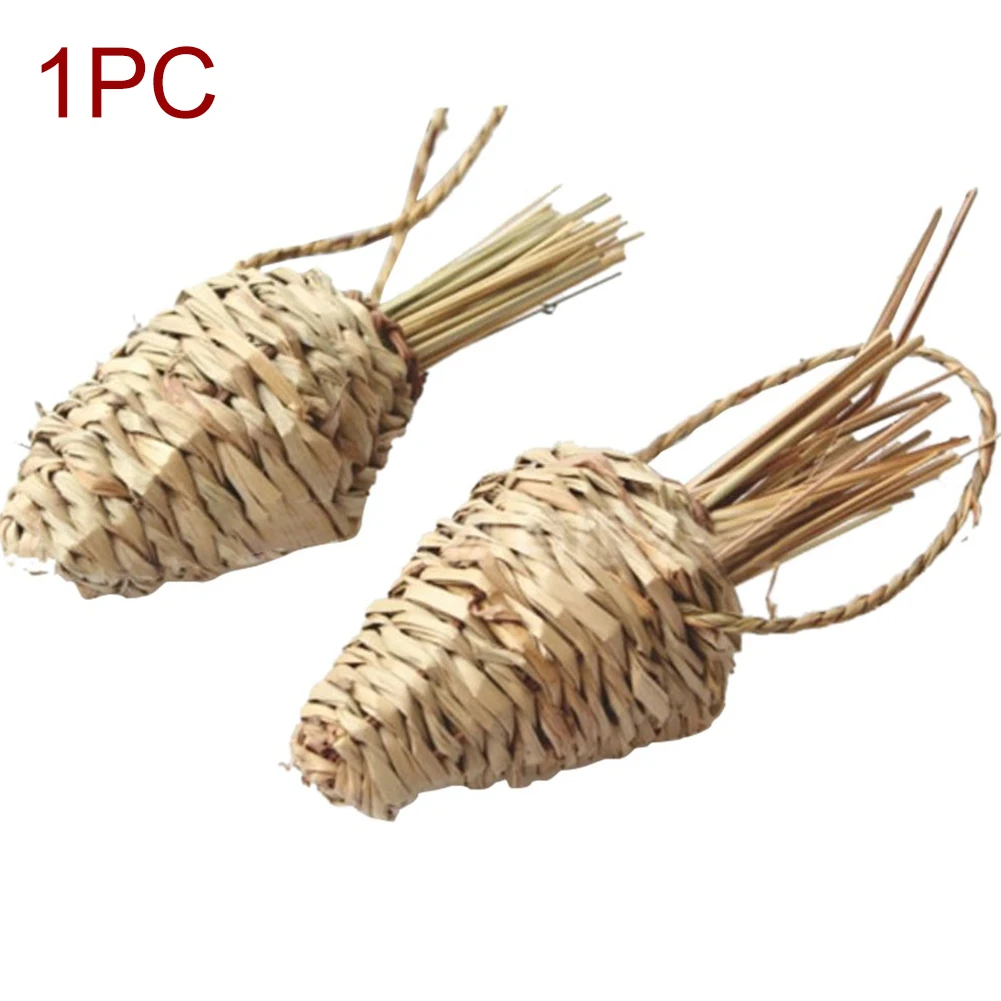 Biting Grass Radish Straw Play Gift Chew Toy Guinea Pigs Carrot Rabbit Funny Handle Rope Braided Hamsters Pet Teether