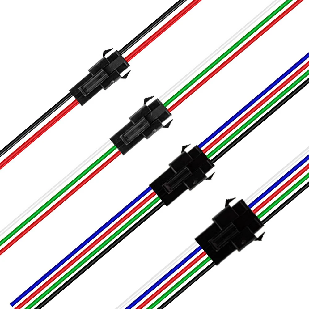 JST Connector Male And Female 2pin/3pin/4pin/5pin 5-100 Pairs For 5050/3528 WS2812B/WS2811 WS2813/WS2815 SK6812 LED Strip led strip lights led strip light led light strip