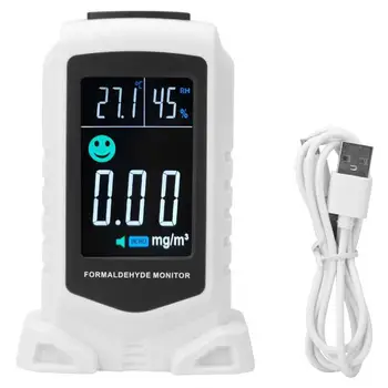 

Gas Detector Analyzer 3 Inch Screen Digital Formaldehyde Monitor HCHO for TVOC C6H6 Temperature Humidity Detector