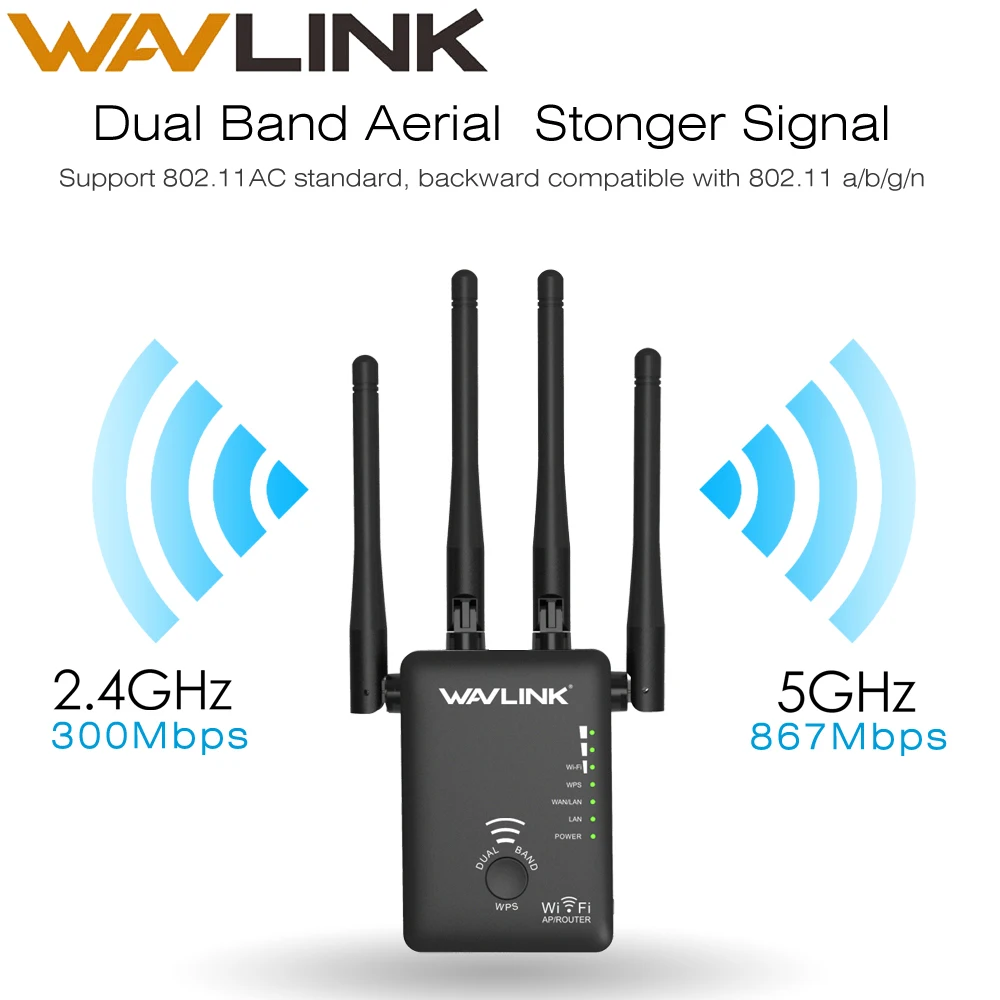 Wi Fi репитер Wavlink AC1200/маршрутизатор AP беспроводной расширитель диапазона WIFI