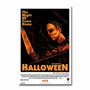 

Halloween Classic Horror Movie Wall Sticker Silk Poster Art Light Canvas Home Decoration
